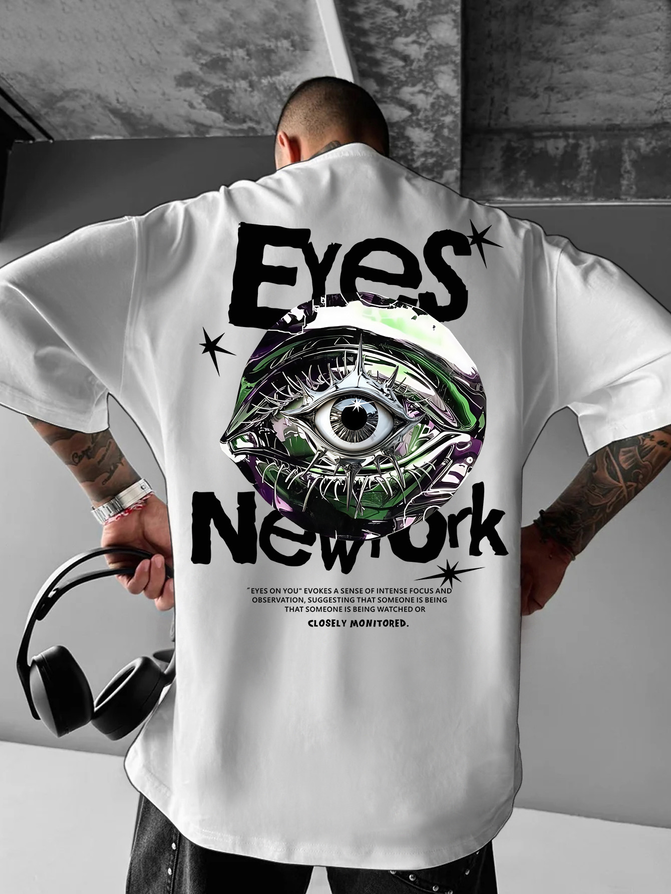 Streetwear Brand New York - Kaos Pria Oversize New York Gothic