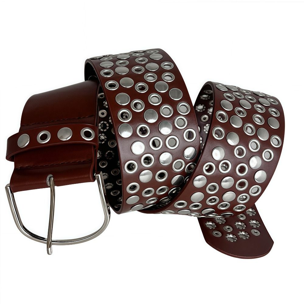 Sabuk Rivet Lubang-lubang Punk - Streetwear Brand Belts ulasan dan harga