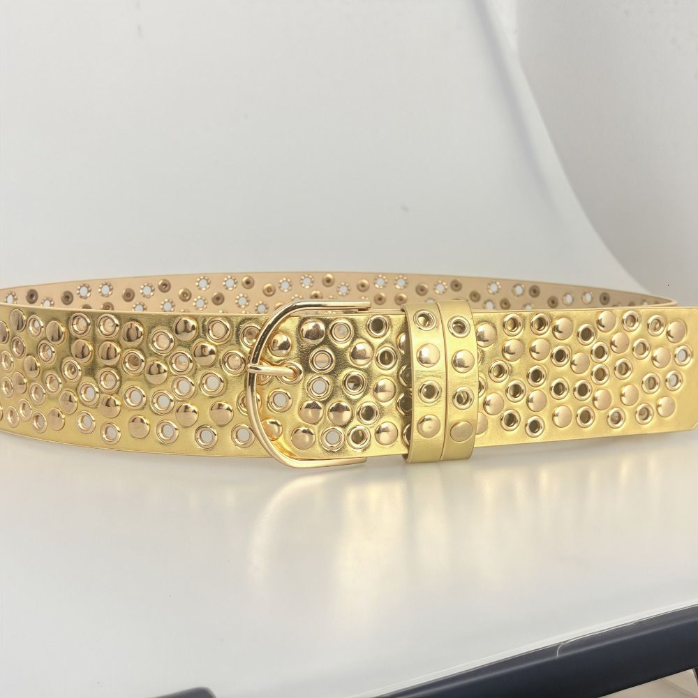 Sabuk Rivet Berlubang Gaya Pun - Streetwear Brand Belts ulasan dan harga