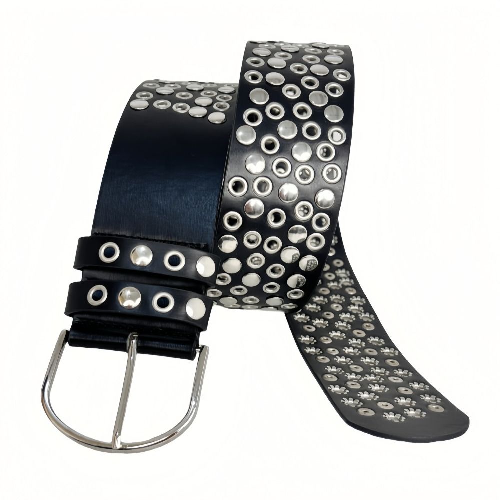Sabuk Rivet Berlubang Gaya Pun - Streetwear Brand Belts ulasan dan harga
