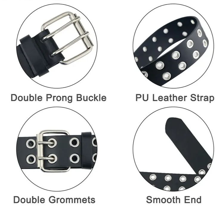 Sabuk Wanita Punk Goth Merk Ku - Streetwear Brand Belts ulasan dan harga